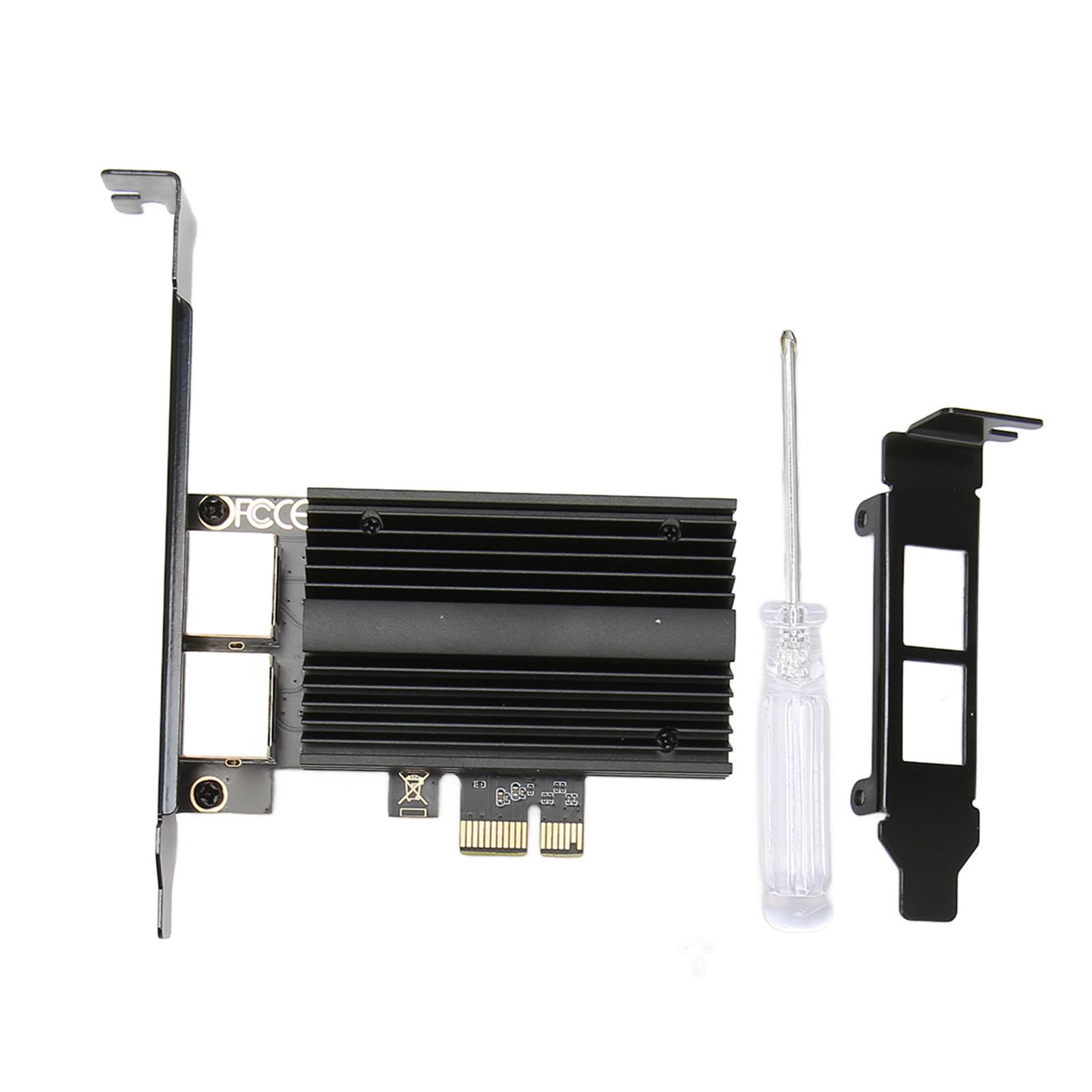 Мережева карта PCIe 2.5 Гбіт/с Двопортова Позолочений пін Алюмінієвий сплав Карта Gigabit Ethernet для
Мережева карта PCIe 2.5 Гбіт/с Двопортова Позолочений пін Алюмінієвий сплав Карта Gigabit Ethernet для