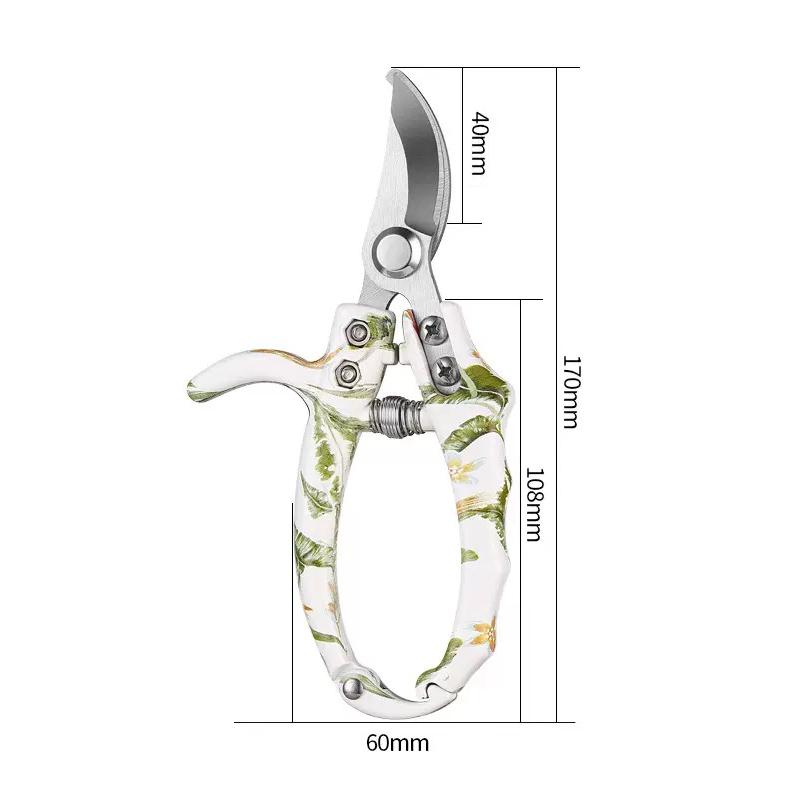SK5 Steel Pruning Shears Floral Pattern Garden Shears Professional Branch Cutter Fruit Picking Scissors for Plant Gardening Tool
SK5 Steel Pruning Shears Floral Pattern Garden Shears Professional Branch Cutter Fruit Picking Scissors for Plant Gardening Tool