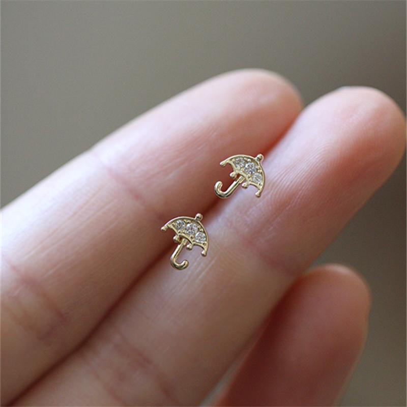 925 Sterling Silver Korean Version Simple Pavé Zircon Umbrella Stud Earrings Women Creative 14k Gold Plating Jewelry Gift Silver
925 Sterling Silver Korean Version Simple Pavé Zircon Umbrella Stud Earrings Women Creative 14k Gold Plating Jewelry Gift Silver