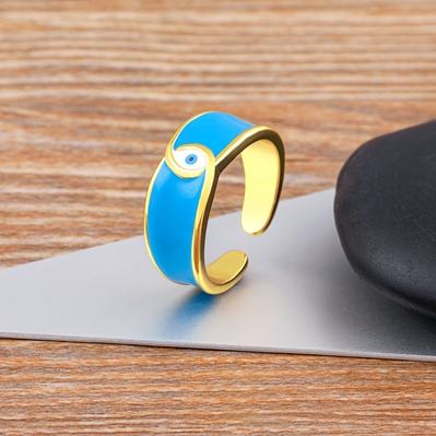 Nidin Lucky Turkish Evil Eye 5 Colors Open Adjustable Ring For Women Geometric Design Couple Rings Wedding Jewelry Party Gift светло-синий
Nidin Lucky Turkish Evil Eye 5 Colors Open Adjustable Ring For Women Geometric Design Couple Rings Wedding Jewelry Party Gift светло-синий