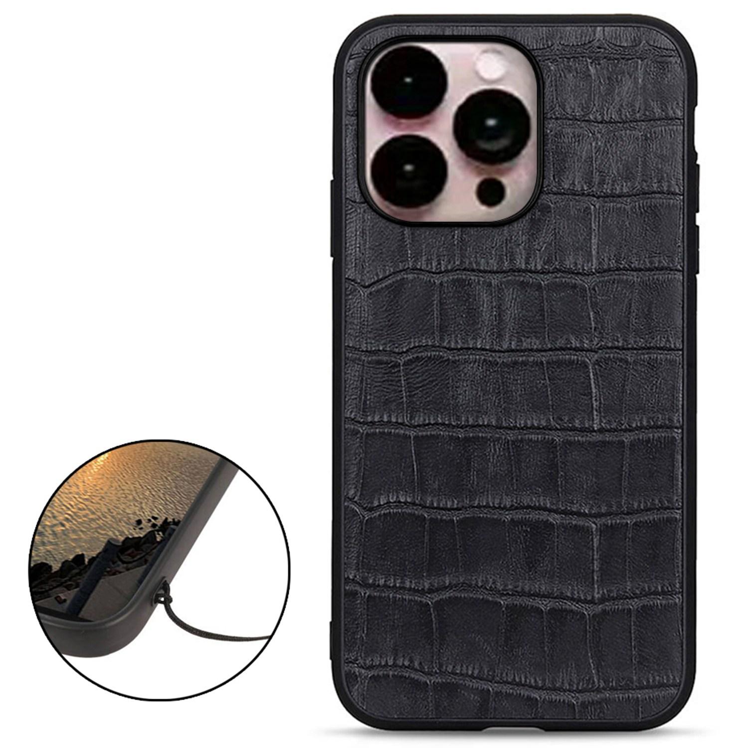 For iPhone 14 Pro Max 6.7 inch Anti-drop Phone Case Crocodile Texture Genuine Leather Case Non-slip Grip Anti-scratch Cover Black
For iPhone 14 Pro Max 6.7 inch Anti-drop Phone Case Crocodile Texture Genuine Leather Case Non-slip Grip Anti-scratch Cover Black