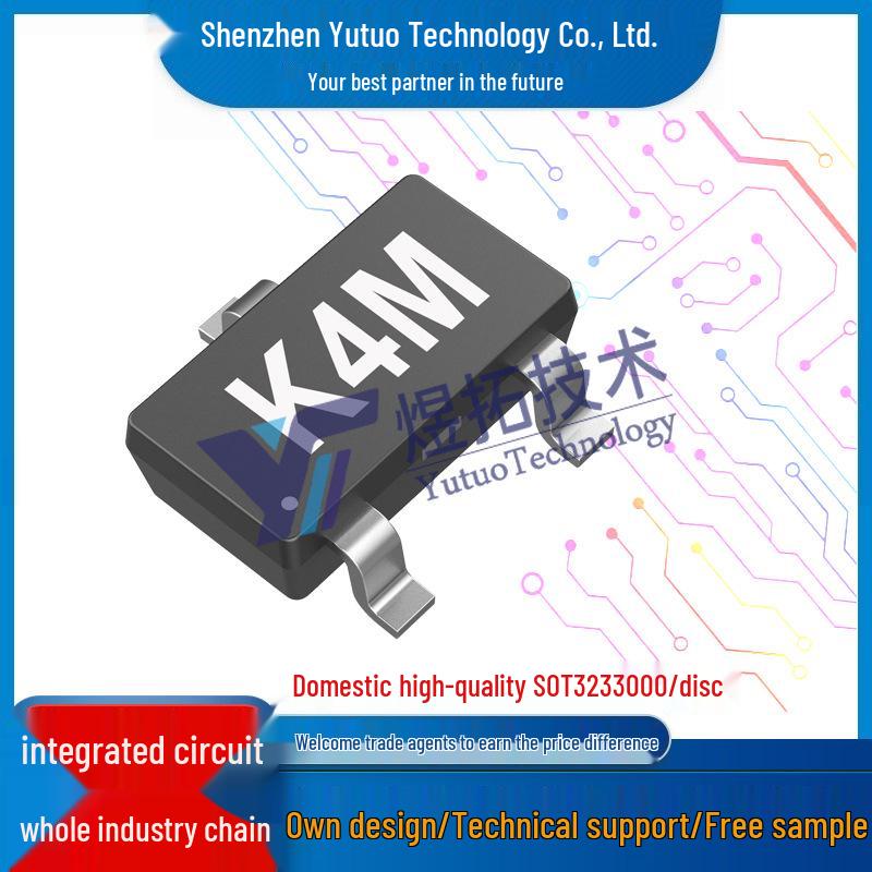 PNP Transistor MMST5401, 150V 600mA, SOT-323, Silkscreen K4M
PNP Transistor MMST5401, 150V 600mA, SOT-323, Silkscreen K4M