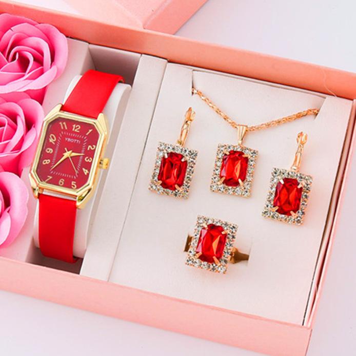 Light Luxury New Square Roman Watch Set Leather Strap Gem Bracelet Fashion Couple Watch Qixi Festival bulk price
Light Luxury New Square Roman Watch Set Leather Strap Gem Bracelet Fashion Couple Watch Qixi Festival bulk price