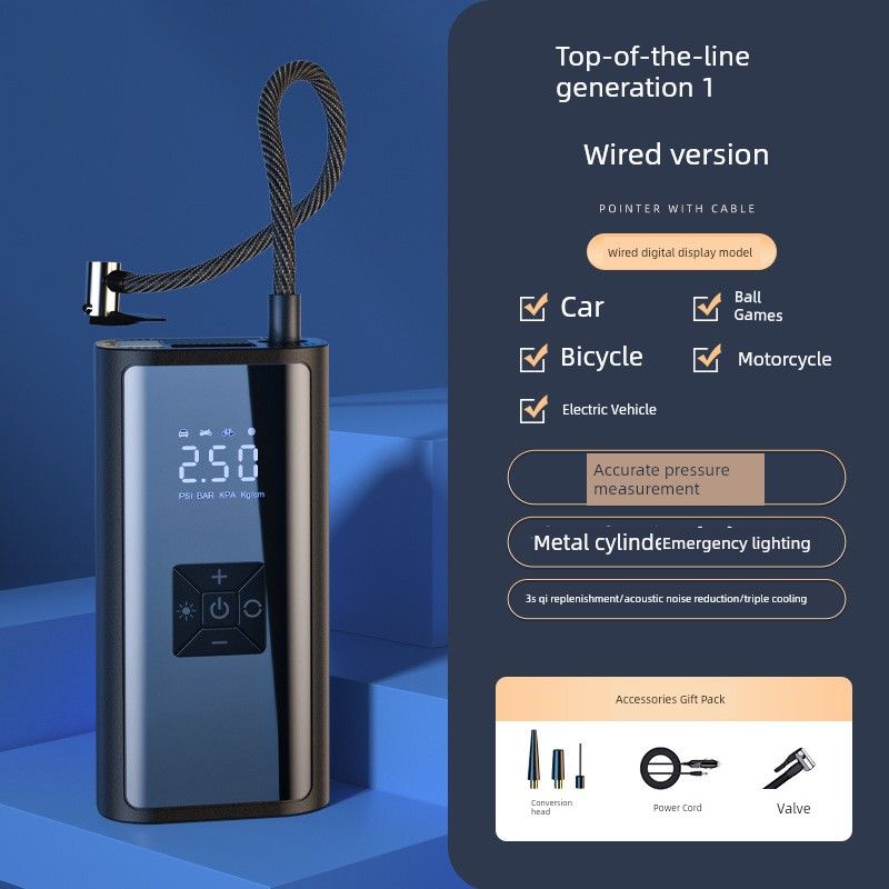 Car Air Pump, Portable Tire Inflator, Wireless Electric Air Pump for Car Use, Car Air Pump Wired Digital Display Model-216 Model
Car Air Pump, Portable Tire Inflator, Wireless Electric Air Pump for Car Use, Car Air Pump Wired Digital Display Model-216 Model