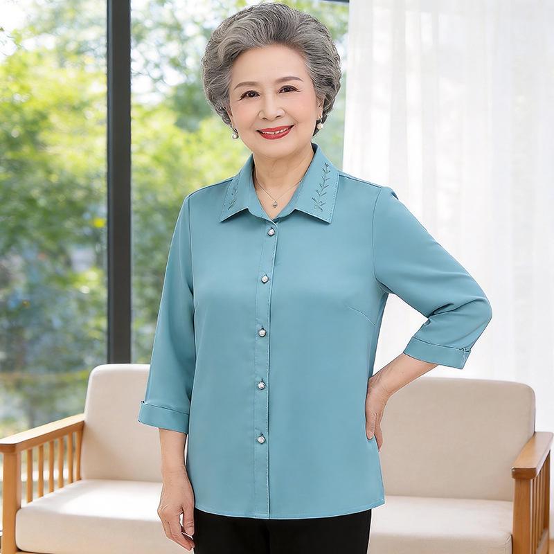 Stylish Seven-Sleeve Summer Top for Middle-Aged and Elderly Women XL
Stylish Seven-Sleeve Summer Top for Middle-Aged and Elderly Women XL