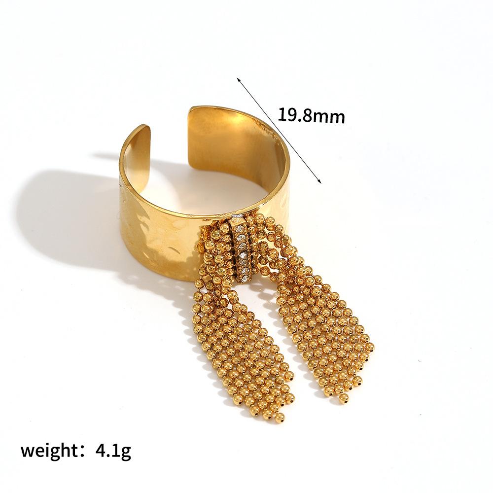Fashion Two Tone Circle Beads Tassel Open Wide Ring 18K PVD Gold Plated Stainless Steel Waterproof Anti Allergic Women Jewelry золотий
Fashion Two Tone Circle Beads Tassel Open Wide Ring 18K PVD Gold Plated Stainless Steel Waterproof Anti Allergic Women Jewelry золотий
