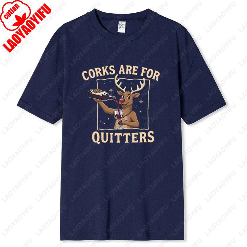 Funny Christmas Wine Reindeer Holiday Drinking Tshirt Corks Are for Quitters Cotton Tee Cocktail Party Wine Gift Women Men Tops 3XL
Funny Christmas Wine Reindeer Holiday Drinking Tshirt Corks Are for Quitters Cotton Tee Cocktail Party Wine Gift Women Men Tops 3XL