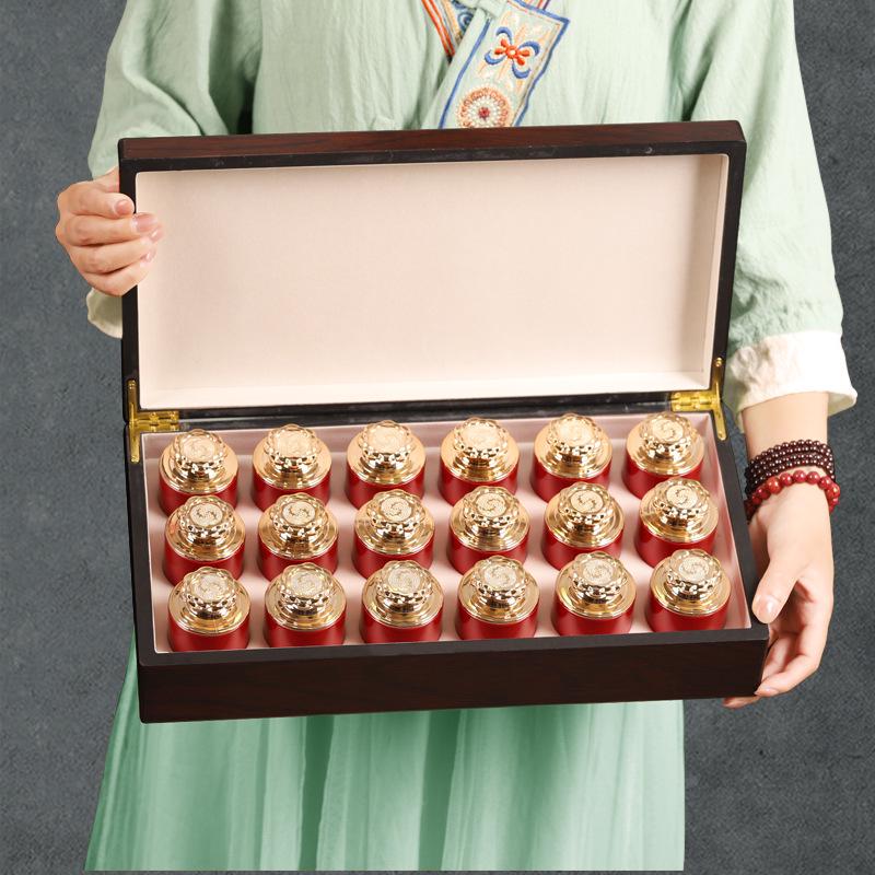 Подарочная коробка для премиального чая: Улун, Черный, Пуэр и Жасмин - Коллекция «Тысяча ли рек и гор»