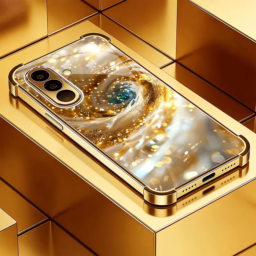 Golden spiral electroplated glass phone case suitable for Samsung Galaxy S26 S25 S24 S23 S22 S20 FE/Ultra/Plus anti drop GalaxyA255G
Golden spiral electroplated glass phone case suitable for Samsung Galaxy S26 S25 S24 S23 S22 S20 FE/Ultra/Plus anti drop GalaxyA255G