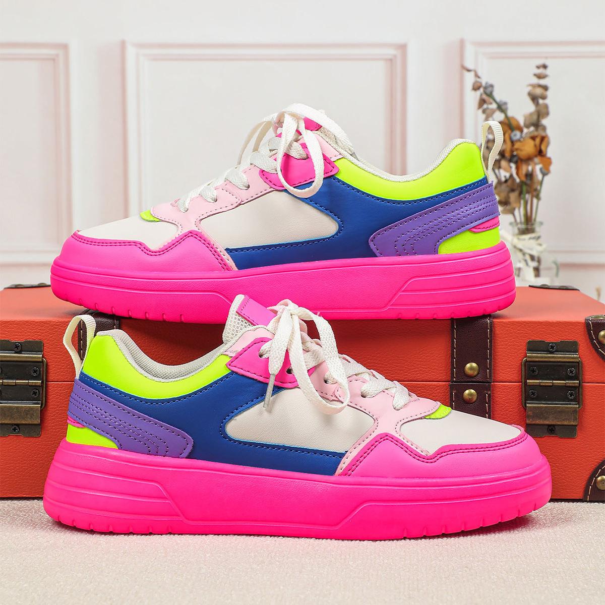 Fashion Chunky Sneakers Women Lace-up Casual Shoes Platform Walking Shoes Men PU Leather Board Shoes Waterproof Leisure Trainers 45
Fashion Chunky Sneakers Women Lace-up Casual Shoes Platform Walking Shoes Men PU Leather Board Shoes Waterproof Leisure Trainers 45