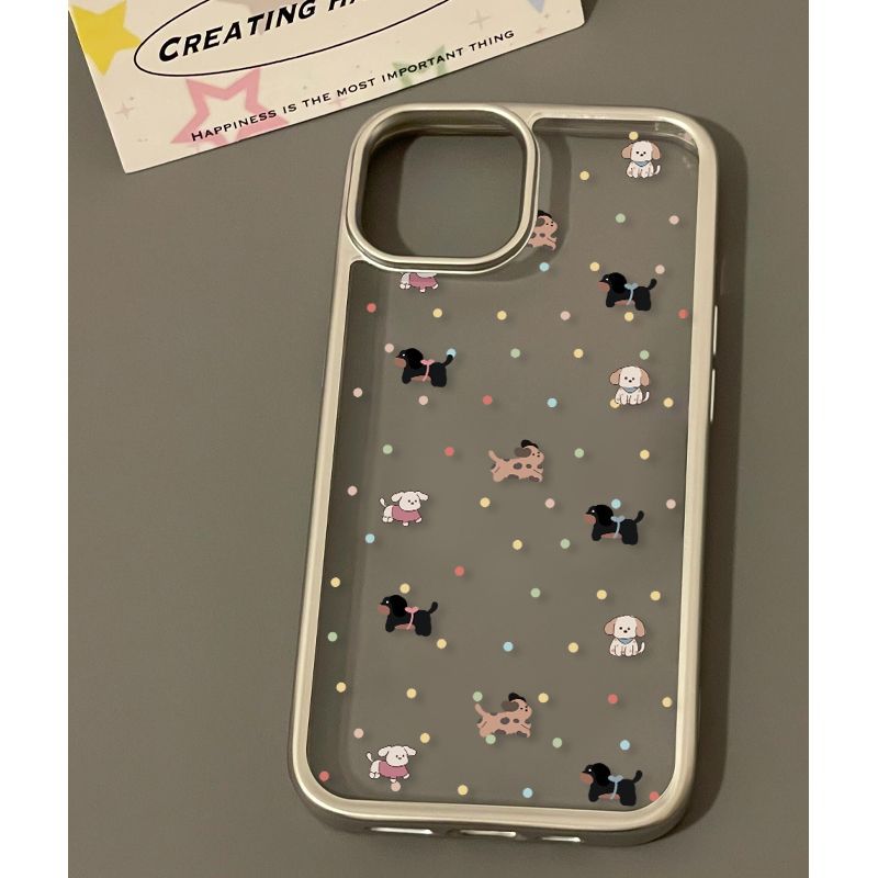 Full Screen Polka Dot Puppy Electroplated Border Suitable for Apple 16 Mobile Phone Case IPhone 15 Protective Case 14 13 Soft Shell Apple 12PROMAX
Full Screen Polka Dot Puppy Electroplated Border Suitable for Apple 16 Mobile Phone Case IPhone 15 Protective Case 14 13 Soft Shell Apple 12PROMAX