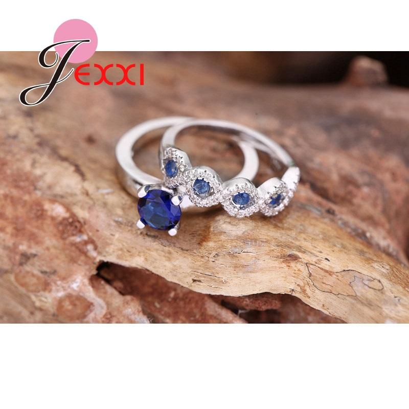 New Blue Cubic Zirconia Bridal Wedding Ring Sets For Women Fashion Bands 925 Sterling Silver Engagement Promise Ring Set 6
New Blue Cubic Zirconia Bridal Wedding Ring Sets For Women Fashion Bands 925 Sterling Silver Engagement Promise Ring Set 6