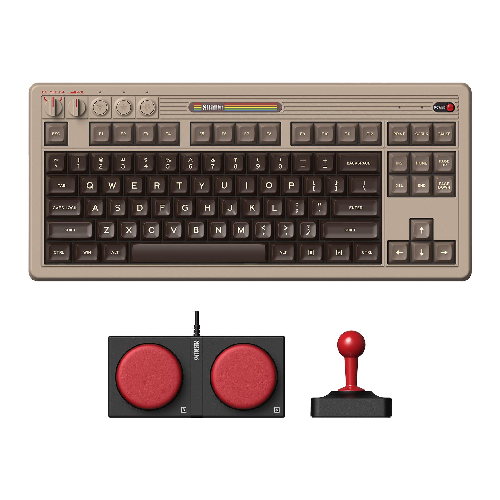 8Bitdo Mechanical Gaming 87 англійських подвійних суперпрограмованих кнопок, які підходять для клавіатури Windows і Android, Bluetooth/2.4 G/USB-C з можливістю гарячої заміни
8Bitdo Mechanical Gaming 87 англійських подвійних суперпрограмованих кнопок, які підходять для клавіатури Windows і Android, Bluetooth/2.4 G/USB-C з можливістю гарячої заміни