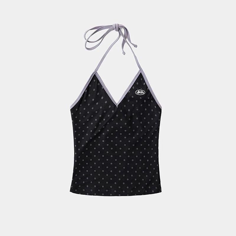 Korean Badblood Series: American Spicy Girl Retro Polka Dot Lace-Up Camisole Vest for Women S
Korean Badblood Series: American Spicy Girl Retro Polka Dot Lace-Up Camisole Vest for Women S