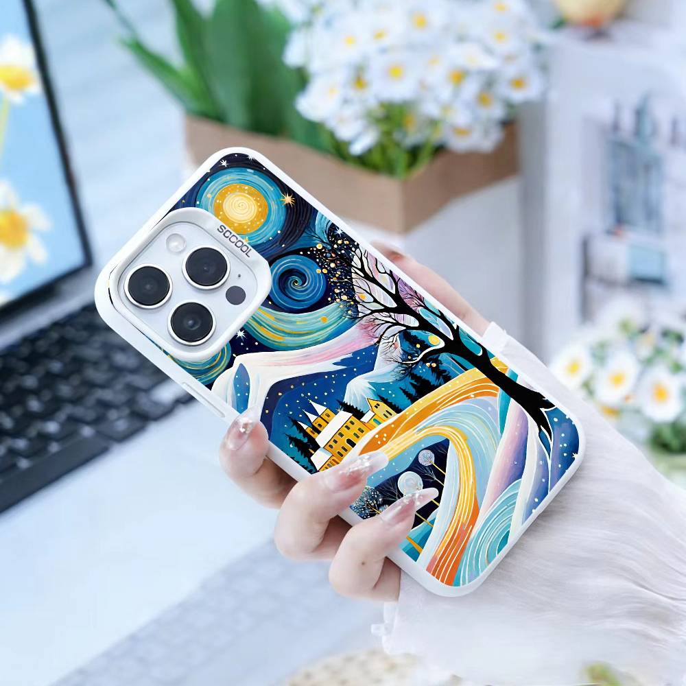 Whimsical landscape Starry Night Phone Case For iPhone17, 16,15,14,13,12 Pro Max Black Candy Matte Shockproof Cover iPhone16e
Whimsical landscape Starry Night Phone Case For iPhone17, 16,15,14,13,12 Pro Max Black Candy Matte Shockproof Cover iPhone16e