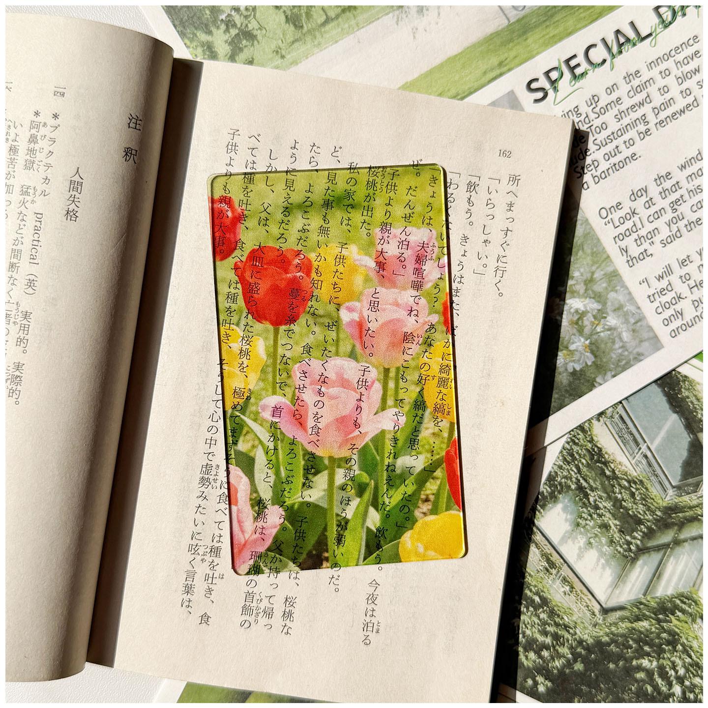 Transparent Acrylic Bookmarks Tulip Flower Print Japanese Literature Page Marker Aesthetic Book Mark Book Lovers Students Gift тюльпан
Transparent Acrylic Bookmarks Tulip Flower Print Japanese Literature Page Marker Aesthetic Book Mark Book Lovers Students Gift тюльпан