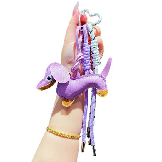 Keychain Pendant Imitation Leather Dachshund Shape Key Chain with Heart-Shaped Metal Buckle Braided Rope Bag Charm Accessory фиолетовый
Keychain Pendant Imitation Leather Dachshund Shape Key Chain with Heart-Shaped Metal Buckle Braided Rope Bag Charm Accessory фиолетовый