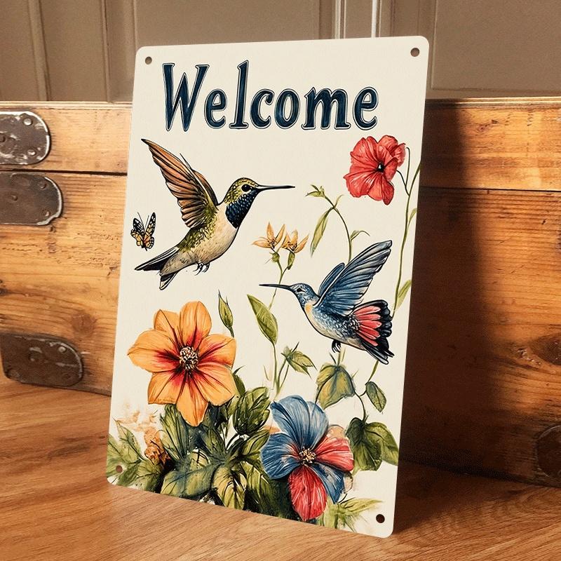 1 item: Welcome Hummingbird and Flower Tin Wall Hanging Plaque, Retro Style Iron Decorative Sign, Home Garden Porch Outdoor Indo (as the picture,20x30cm)
1 item: Welcome Hummingbird and Flower Tin Wall Hanging Plaque, Retro Style Iron Decorative Sign, Home Garden Porch Outdoor Indo (as the picture,20x30cm)