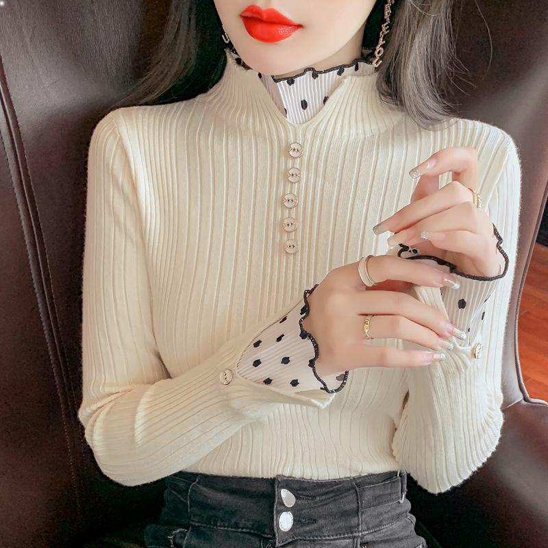 Женский свитер с полуводолазкой, осенне-зимний вязаный свитер с кружевными вставками и длинными рукавами, пуловер, майка S бежевый
Женский свитер с полуводолазкой, осенне-зимний вязаный свитер с кружевными вставками и длинными рукавами, пуловер, майка S бежевый