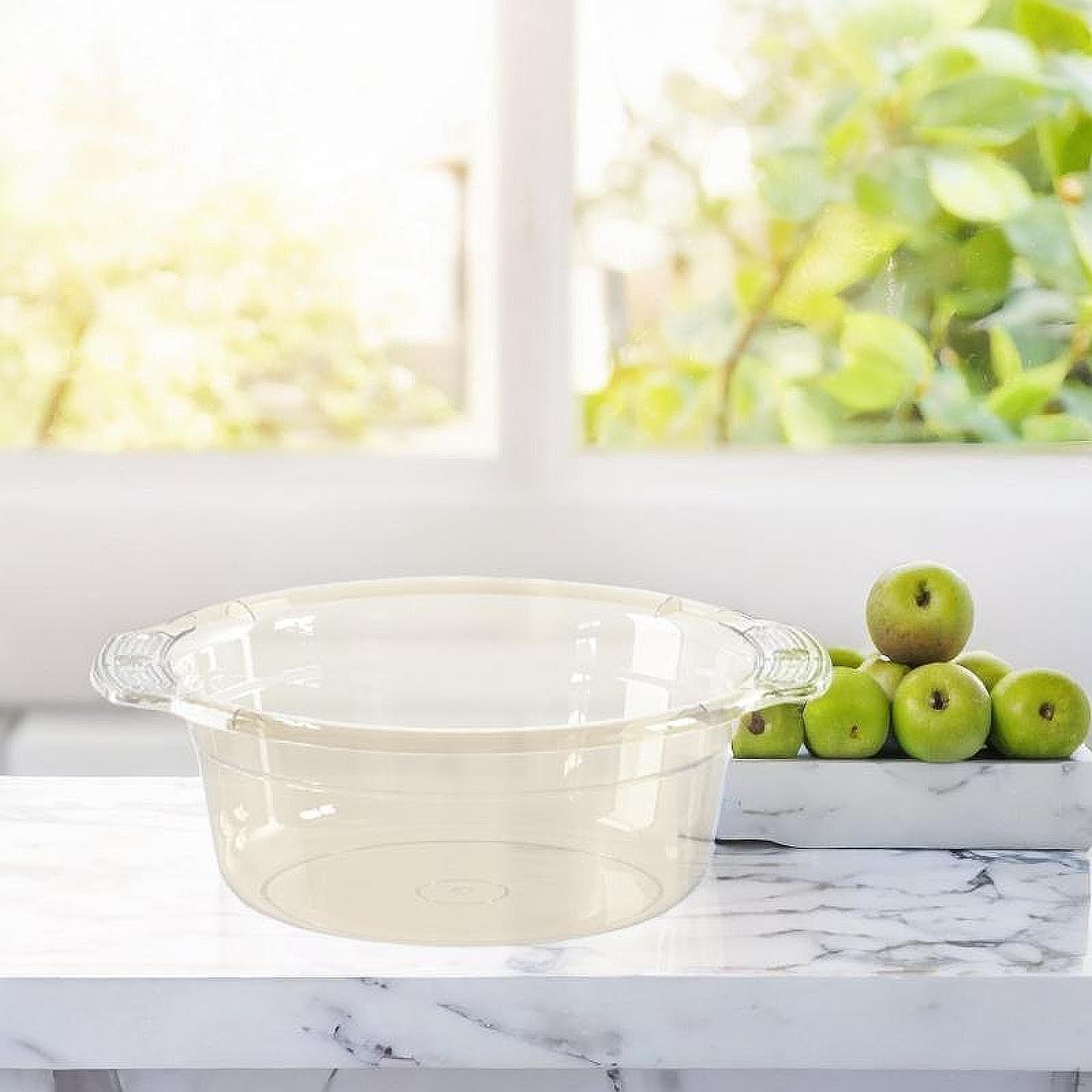 Таз, Прозрачная тарелка для мытья одежды, фруктов, овощей, походов, 25cmx11.3cm