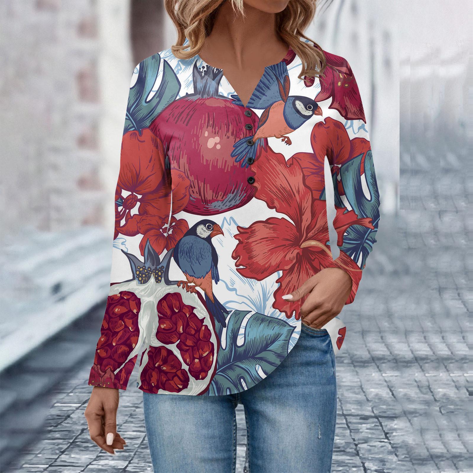 Womens Fall Baggy Tops Long Sleeve V Neck Button Down Shirts Sweatshirt XXL винний
Womens Fall Baggy Tops Long Sleeve V Neck Button Down Shirts Sweatshirt XXL винний
