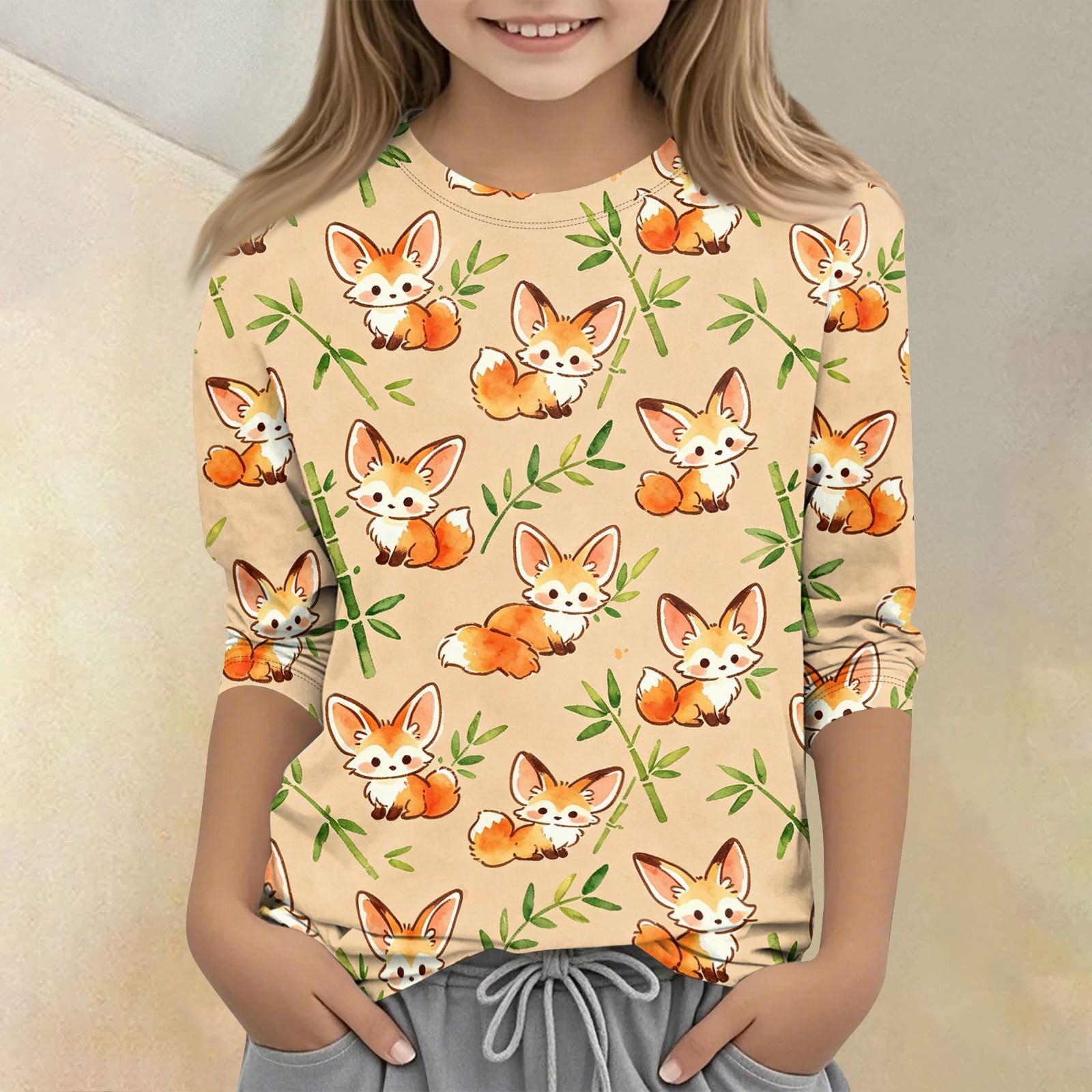Kids Animal Print Crew Neck 3/4 Sleeve Casual T-Shirt Soft Fabric Comfortable Fit Lightweight Design Suitable for Everyday Wear 150
Kids Animal Print Crew Neck 3/4 Sleeve Casual T-Shirt Soft Fabric Comfortable Fit Lightweight Design Suitable for Everyday Wear 150