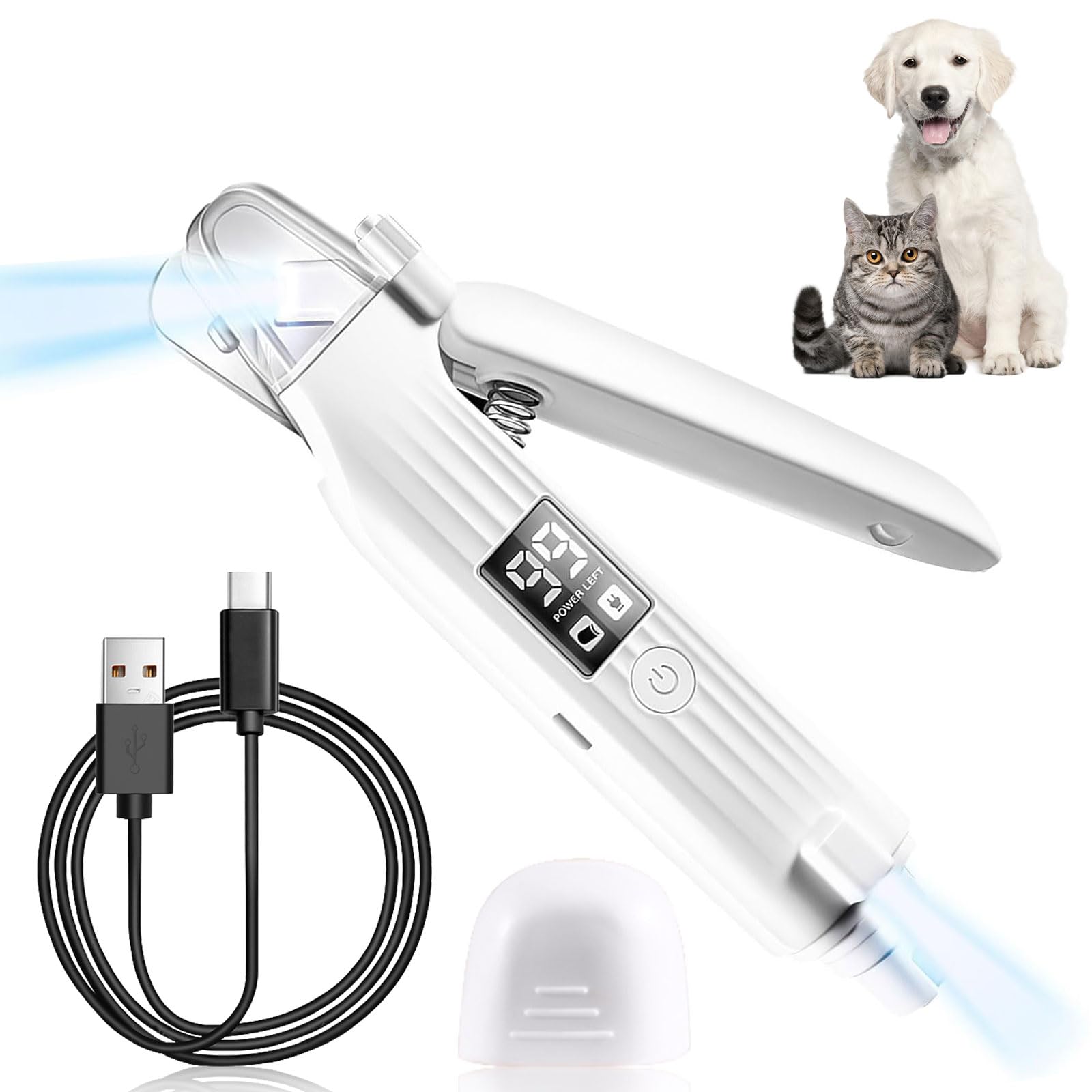 PAKESI Electric Pet Nail Integrated Nail Clipper and Nail File for Dogs and with LED Stainless Steel USB Easy to Use Even for LCD Screen with
PAKESI Electric Pet Nail Integrated Nail Clipper and Nail File for Dogs and with LED Stainless Steel USB Easy to Use Even for LCD Screen with