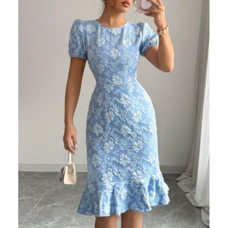 European American Short-sleeved New Style Slim Bag Hip Fashionable Temperament Casual All-match Dress S
European American Short-sleeved New Style Slim Bag Hip Fashionable Temperament Casual All-match Dress S