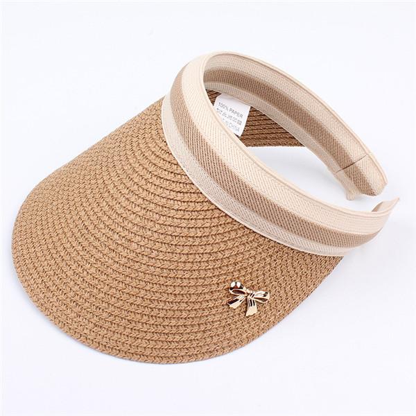 USPOP Women Straw Sun Hats Empty top Visor Straw Caps Casual female big brim bow-knot sun hat summer beach hat adjustable
USPOP Women Straw Sun Hats Empty top Visor Straw Caps Casual female big brim bow-knot sun hat summer beach hat adjustable