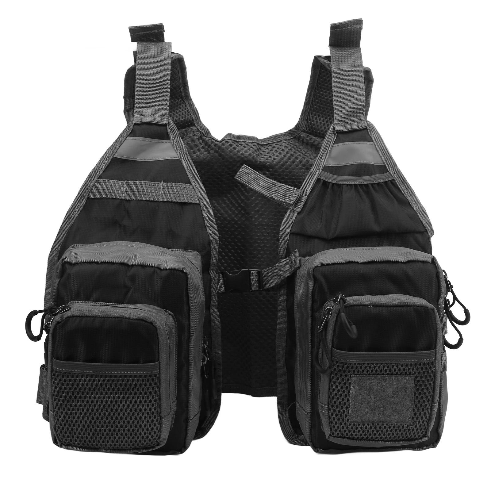 Fishing Vest Polyester Black Adjustable Shoulder Strap Belt Multiple Pockets for Kayaking Canoe Outdoor Activities Free Size
Fishing Vest Polyester Black Adjustable Shoulder Strap Belt Multiple Pockets for Kayaking Canoe Outdoor Activities Free Size