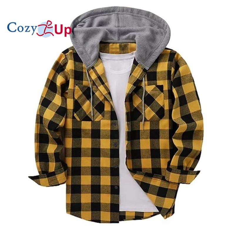 Чоловіча фланелева сорочка Cozy Up з капюшоном, повсякденна картата сорочка на ґудзиках з довгим рукавом, стильна з капюшоном і кишенею 3XL помаранчевий
Чоловіча фланелева сорочка Cozy Up з капюшоном, повсякденна картата сорочка на ґудзиках з довгим рукавом, стильна з капюшоном і кишенею 3XL помаранчевий