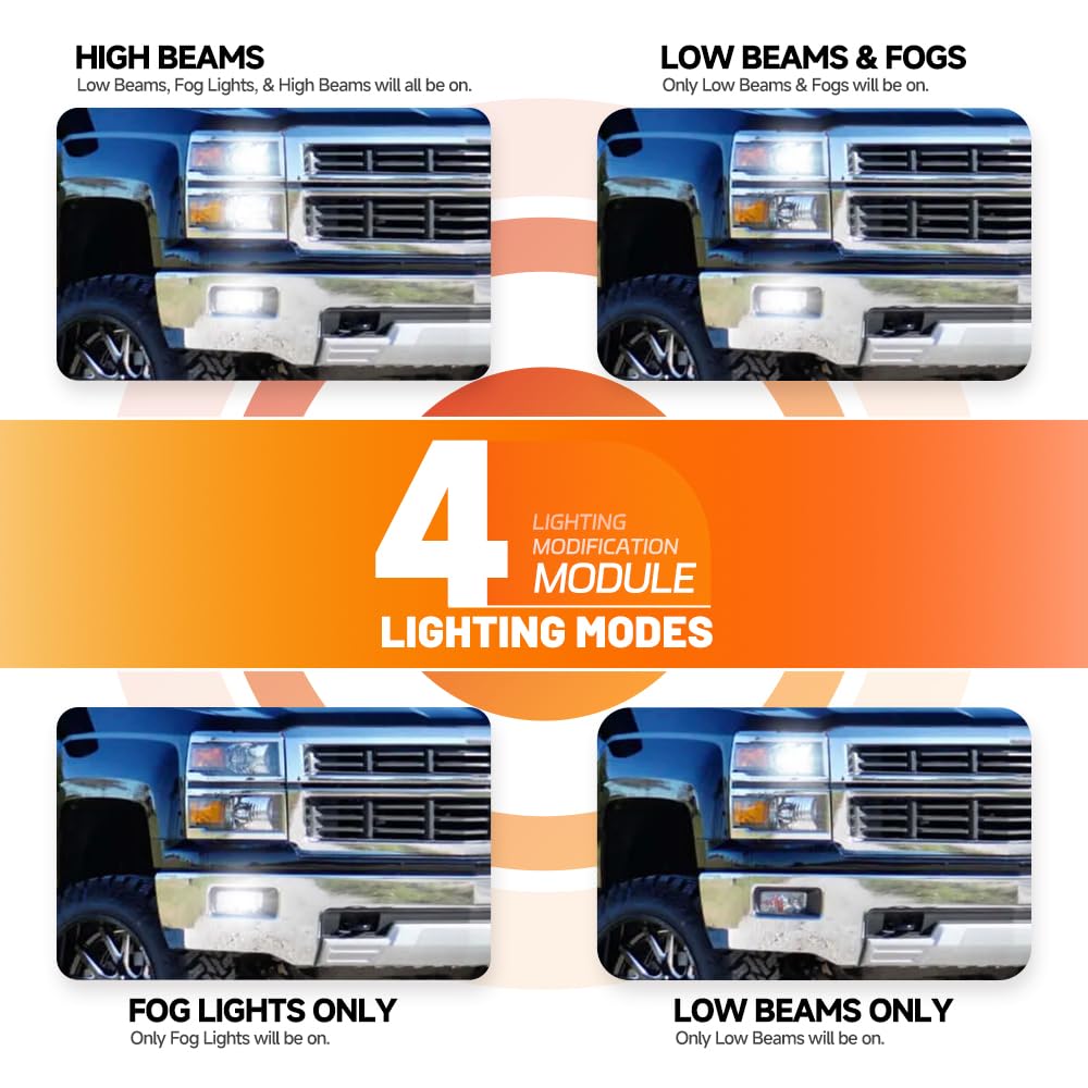 Fog Lights Always On Adapter Harness for 2015-2023 Chevy Tahoe Equinox Suburban Silverado GMC Yukon Sierra All Lights On Mod Fog High Low Beam On
Fog Lights Always On Adapter Harness for 2015-2023 Chevy Tahoe Equinox Suburban Silverado GMC Yukon Sierra All Lights On Mod Fog High Low Beam On