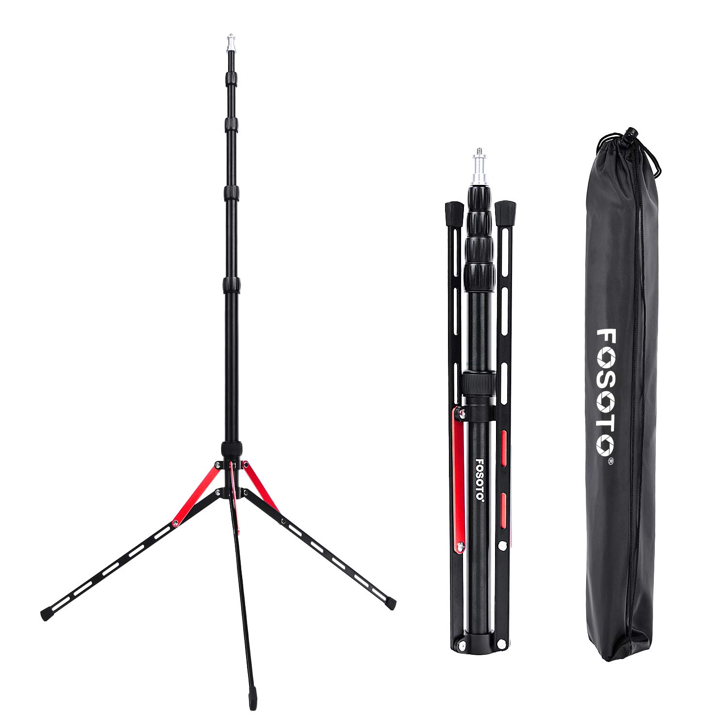 FOSOTO Light Stand Compact Strobe Stand Strobe Tripod Photography 5 Tiers Aluminum Clip-on (220cm, Red) червоний
FOSOTO Light Stand Compact Strobe Stand Strobe Tripod Photography 5 Tiers Aluminum Clip-on (220cm, Red) червоний