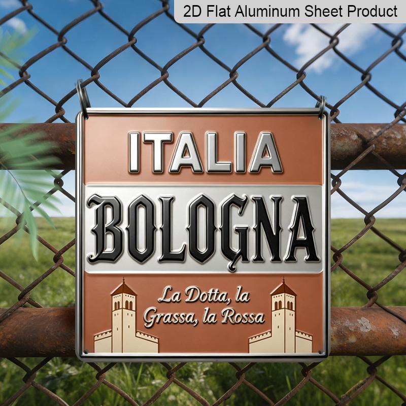 2D Flat, 1pc, Vintage Metal Aluminum Decorative Sign, Bologna Italy Retro Travel Wall Art, Italian City Vintage Plaque, Classic Street Style Sign for 20*20cm
2D Flat, 1pc, Vintage Metal Aluminum Decorative Sign, Bologna Italy Retro Travel Wall Art, Italian City Vintage Plaque, Classic Street Style Sign for 20*20cm