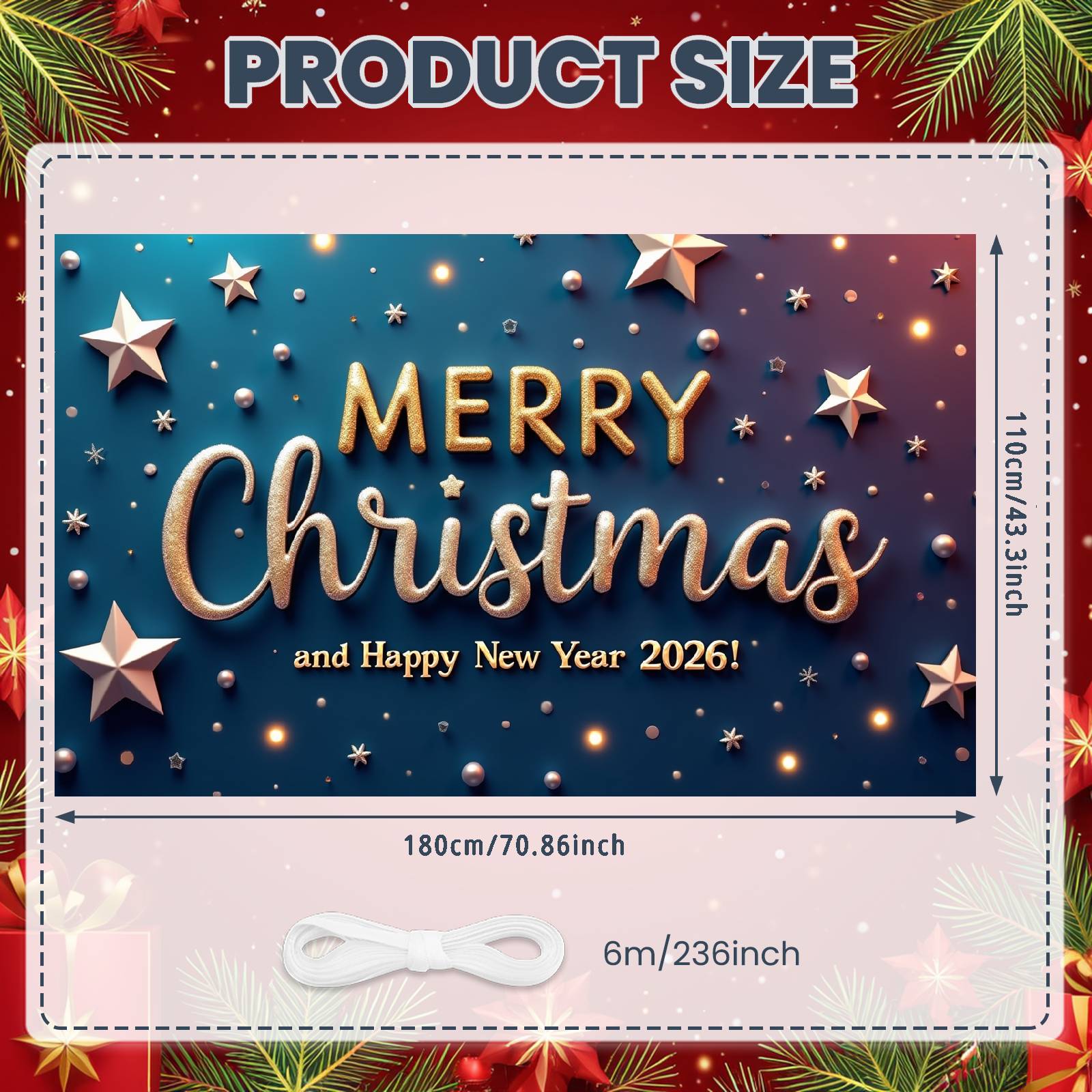 New Year Banner Christmas Themed Christmas Party Display Xmas Backdrop Sparkling Stars Christmas Event Backdrop For Festive Xmas
New Year Banner Christmas Themed Christmas Party Display Xmas Backdrop Sparkling Stars Christmas Event Backdrop For Festive Xmas
