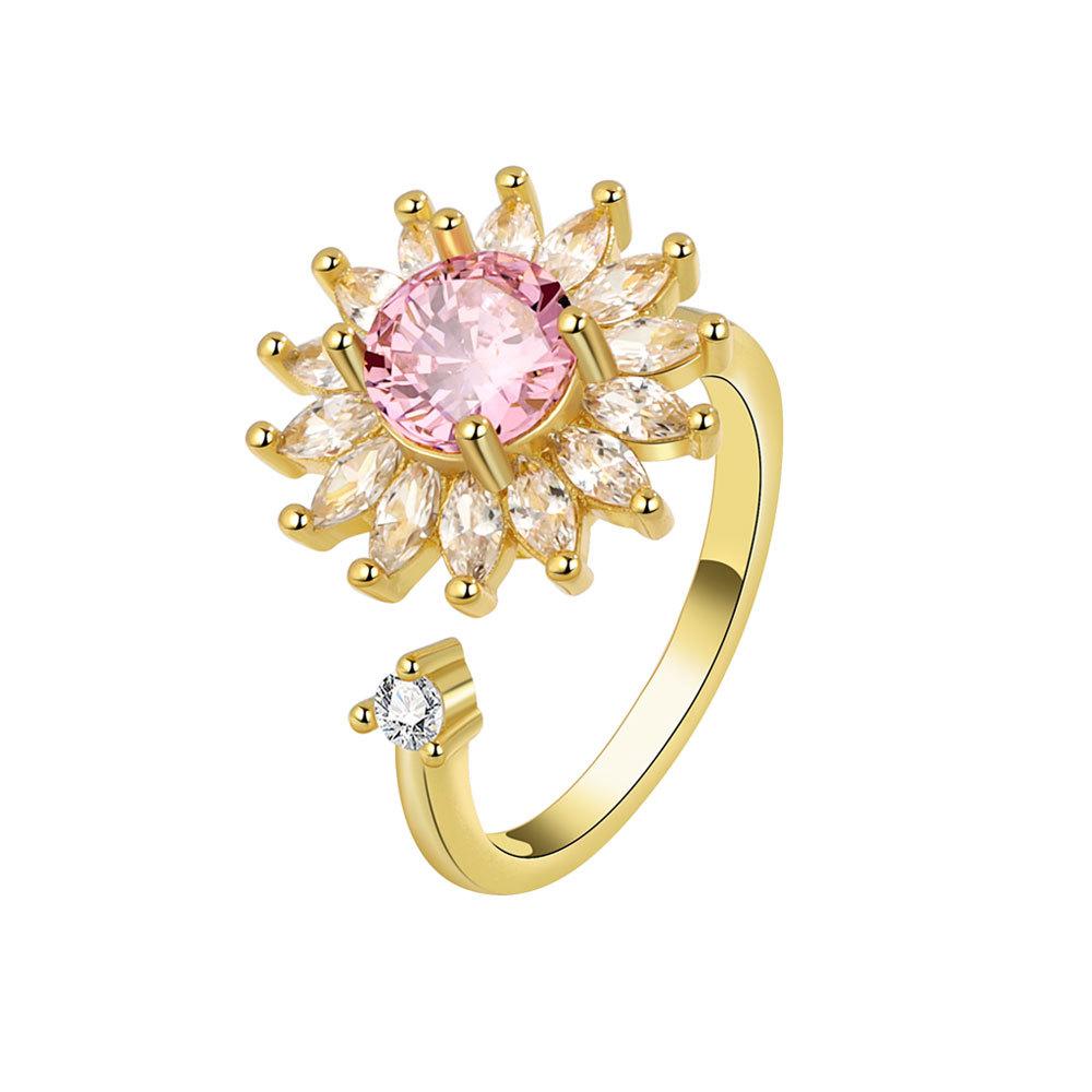 Adjustable Rotatable Pink Cherry Blossom Flower Ring, Copper Cubic Zirconia Anxiety Fidget Ring for Women Style 3 золотий
Adjustable Rotatable Pink Cherry Blossom Flower Ring, Copper Cubic Zirconia Anxiety Fidget Ring for Women Style 3 золотий
