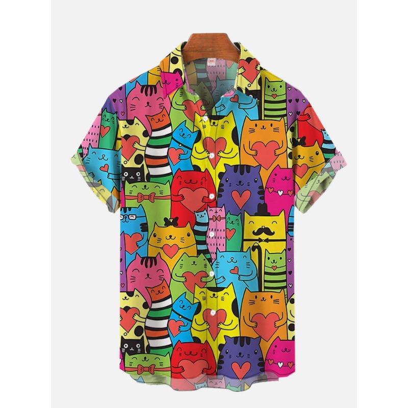 Мужская повседневная рубашка с милым принтом кота, повседневная одежда, классическая гавайская рубашка с коротким рукавом, модная 3D-печать для мужчин, Harajuku XL
Мужская повседневная рубашка с милым принтом кота, повседневная одежда, классическая гавайская рубашка с коротким рукавом, модная 3D-печать для мужчин, Harajuku XL