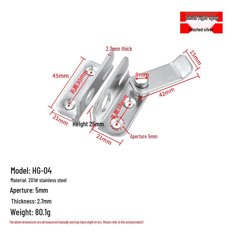 Stainless Steel Anti-Theft Door Latch with Keyhole for Left and Right Doors
Stainless Steel Anti-Theft Door Latch with Keyhole for Left and Right Doors