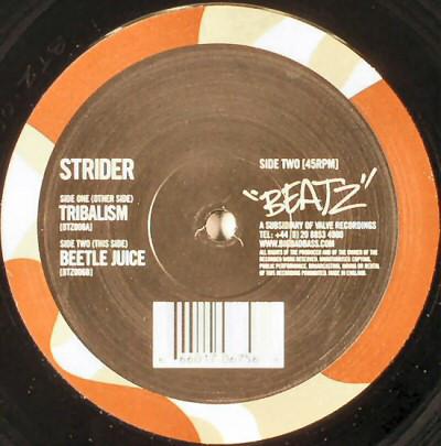 12inch Record STRIDER - Tribalism / Beetle Juice BTZ006 Beatz 2003 UK Dance & Electronica Used
12inch Record STRIDER - Tribalism / Beetle Juice BTZ006 Beatz 2003 UK Dance & Electronica Used