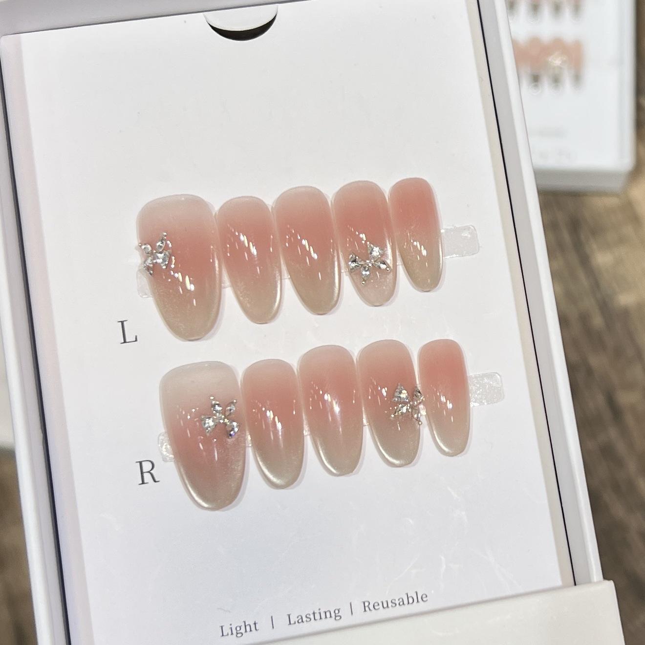Soft Light Butterfly Kiss: Handmade Cat Eye French Nail Art with Blush, Diamond, and Flash Accents Medium
Soft Light Butterfly Kiss: Handmade Cat Eye French Nail Art with Blush, Diamond, and Flash Accents Medium