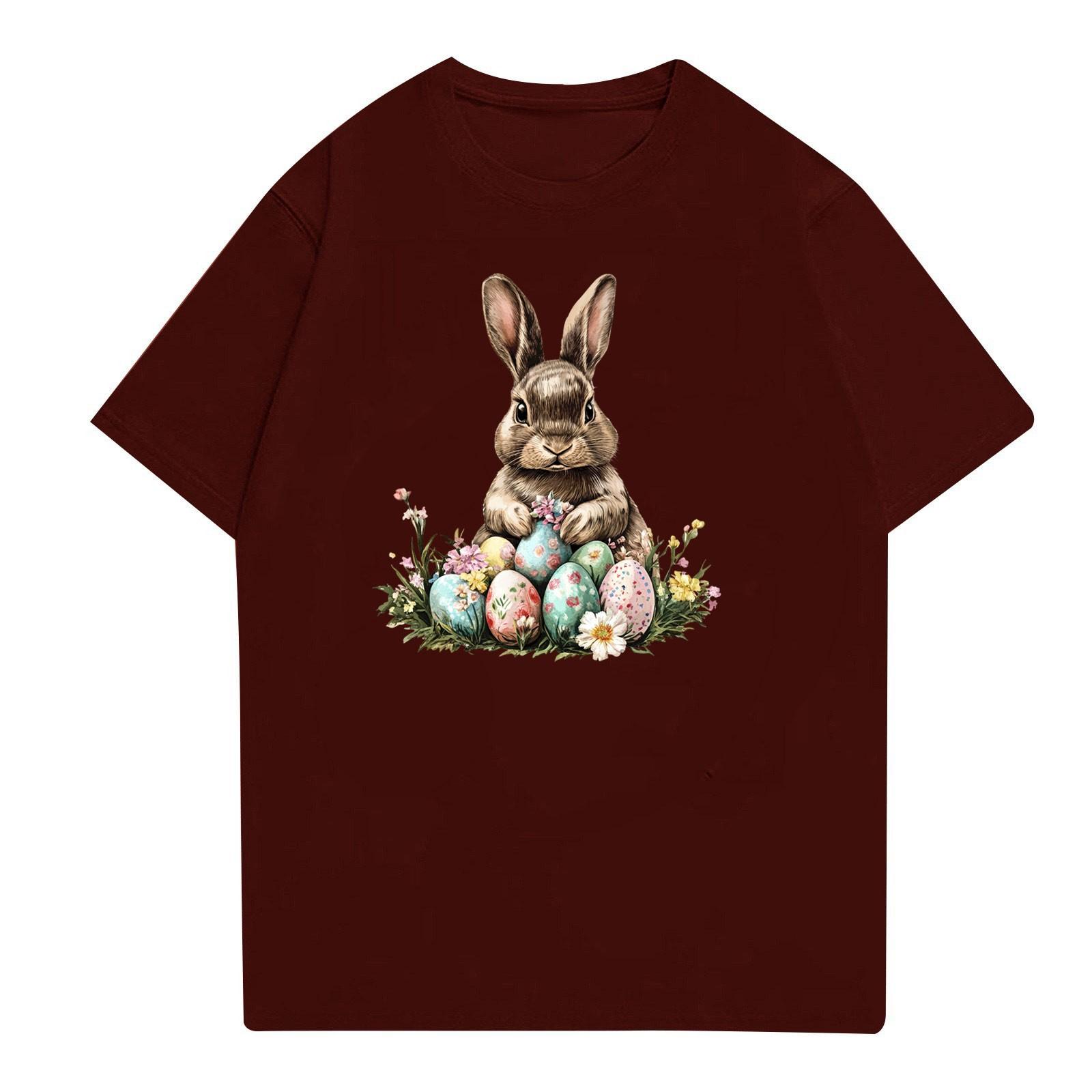 Пасха - мужская повседневная мешковатая футболка с принтом кролика, круглый вырез, пуловер, топ с короткими рукавами XXL винный
Пасха - мужская повседневная мешковатая футболка с принтом кролика, круглый вырез, пуловер, топ с короткими рукавами XXL винный