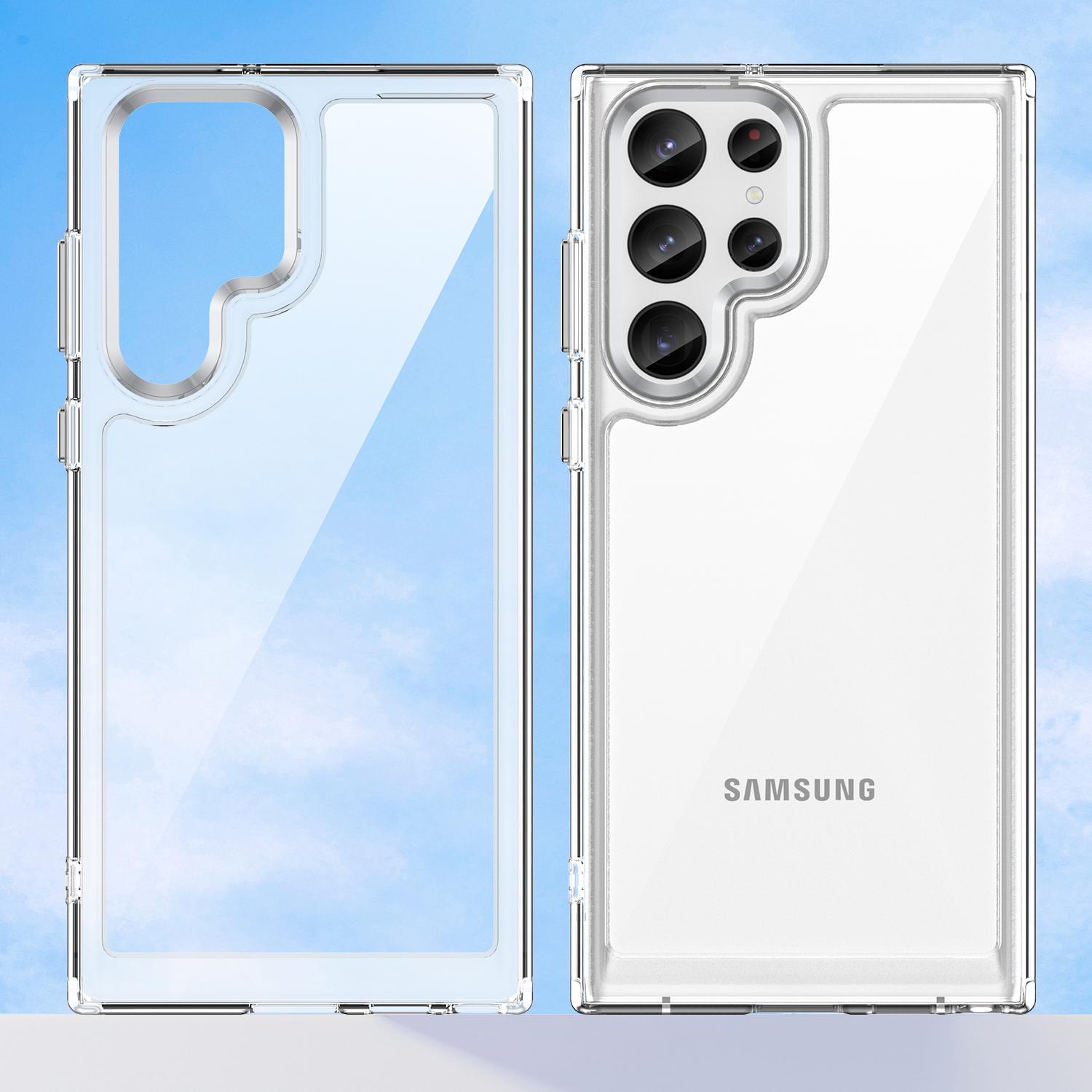 For Samsung Galaxy S22 Ultra 5G Clear Phone Case with Electroplating Buttons (Big Rear Lens Hole) A
For Samsung Galaxy S22 Ultra 5G Clear Phone Case with Electroplating Buttons (Big Rear Lens Hole) A