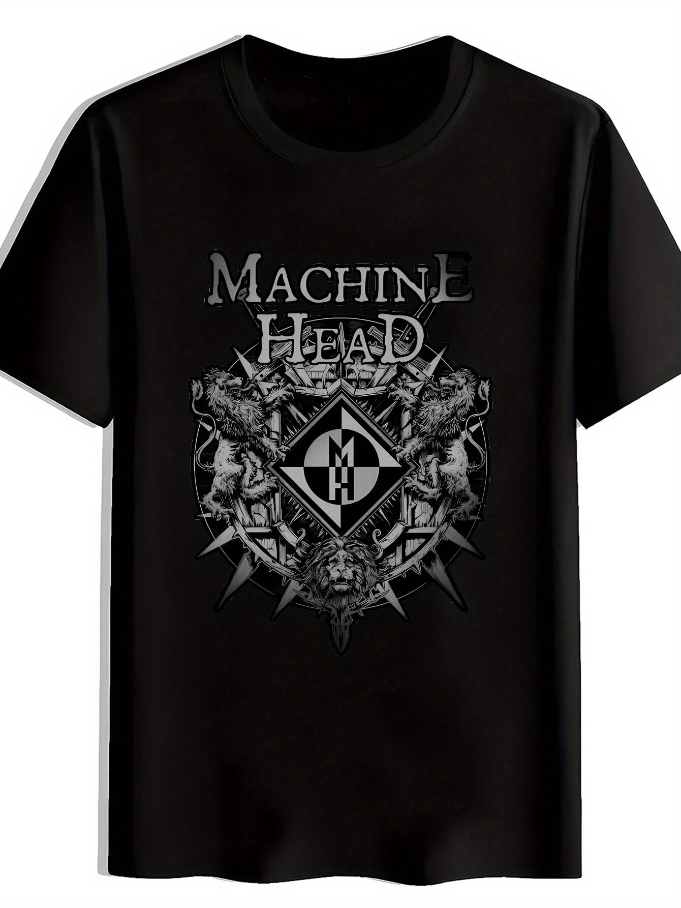 Black Machine Head Graphic T-shirt - Vintage Rock Band Design XXL
Black Machine Head Graphic T-shirt - Vintage Rock Band Design XXL