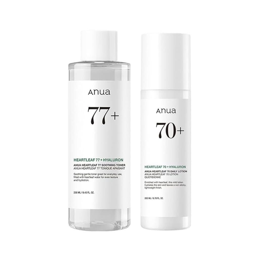Anua Heartleaf 77 Soothing Toner 250ml + Heartleaf Lotion 100ml Set Set (Toner 250ml + Lotion 100ml)
Anua Heartleaf 77 Soothing Toner 250ml + Heartleaf Lotion 100ml Set Set (Toner 250ml + Lotion 100ml)