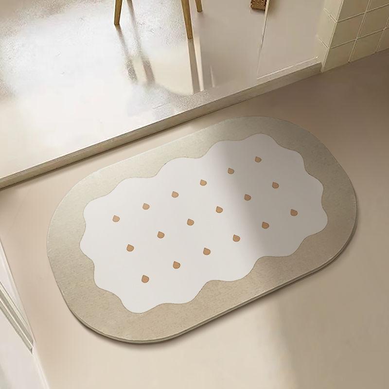 Cream wind hard diatom mud bathroom absorbent floor mat toilet entry door non-slip stepping foot pad quick drying toilet mat 40X60cm 15.7X23.6in
Cream wind hard diatom mud bathroom absorbent floor mat toilet entry door non-slip stepping foot pad quick drying toilet mat 40X60cm 15.7X23.6in