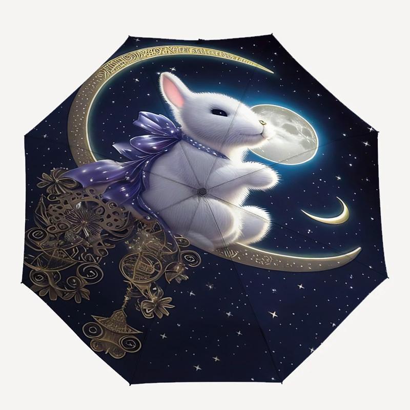 1pc rabbit moon umbrella automatic open/close, 8-Rib Durable Frame, Compact Folding Design, Ideal Birthday/Holiday Gift 1202A
1pc rabbit moon umbrella automatic open/close, 8-Rib Durable Frame, Compact Folding Design, Ideal Birthday/Holiday Gift 1202A