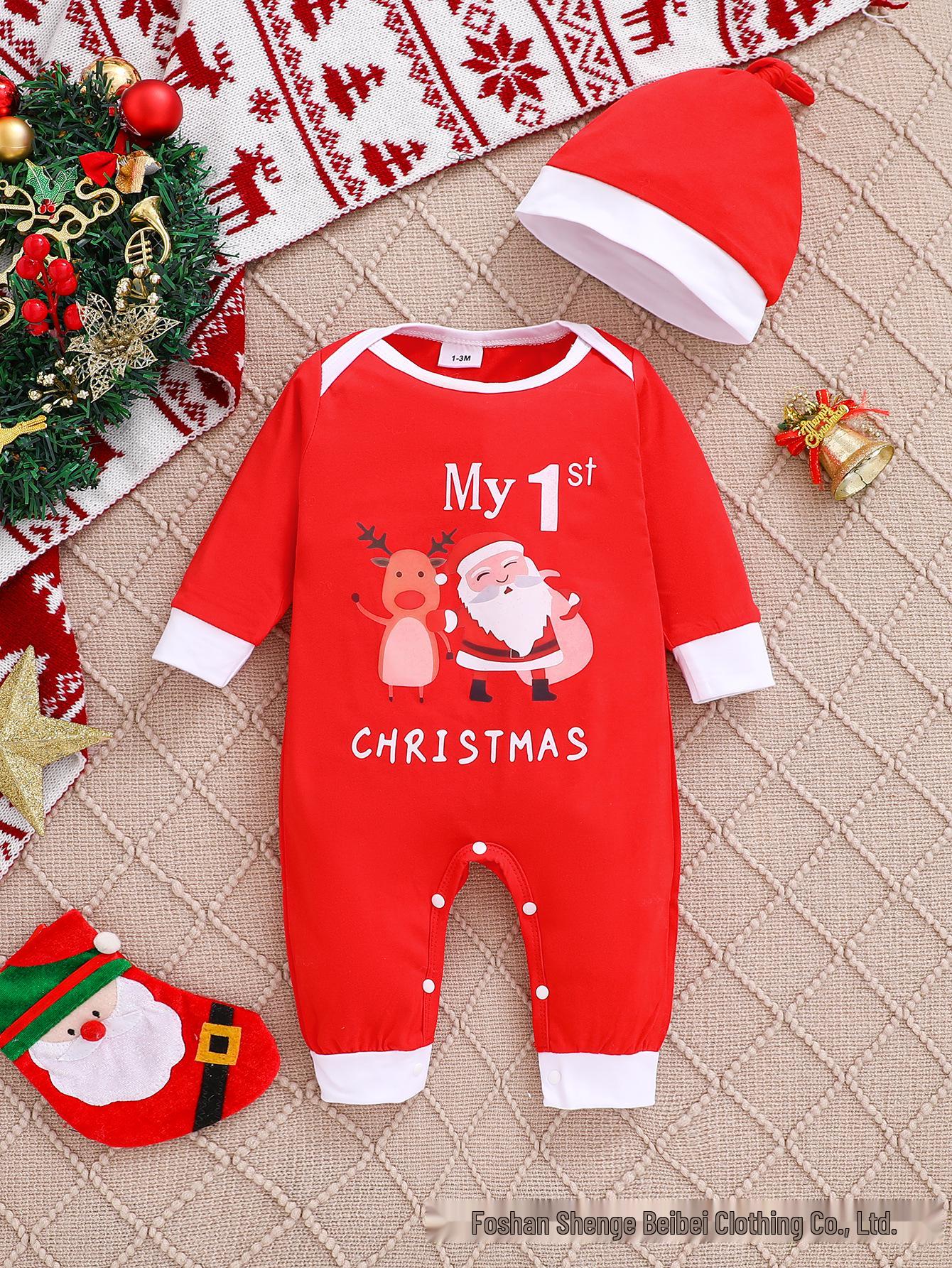 My First Christmas Baby Romper Set - Long Sleeve Bodysuit with Hat, Cute & Comfortable, Two-Piece 1-3 months червоний
My First Christmas Baby Romper Set - Long Sleeve Bodysuit with Hat, Cute & Comfortable, Two-Piece 1-3 months червоний