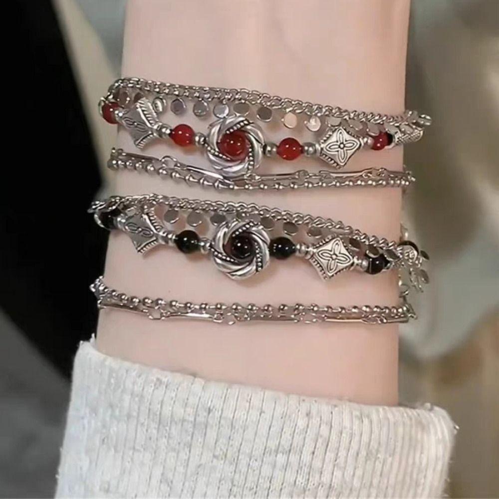 Flower Retro Multilayer Bracelet Tassel Beads Bangles Fashionable Ethnic Style Bracelet Lady чорний
Flower Retro Multilayer Bracelet Tassel Beads Bangles Fashionable Ethnic Style Bracelet Lady чорний