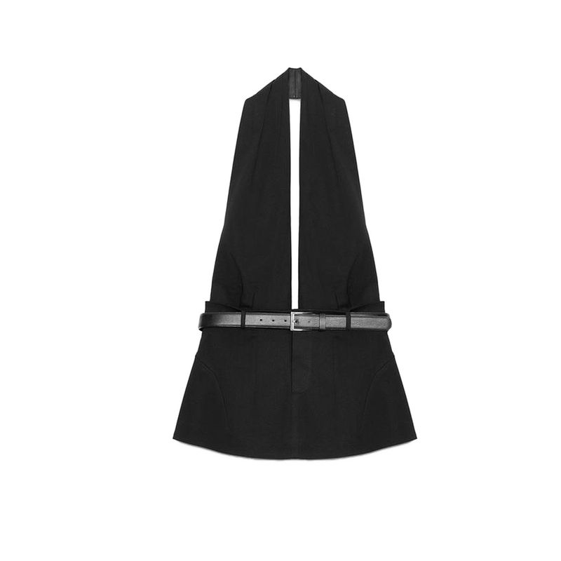 Fall New Women s Clothing Sexy Style Metal Buckle Decoration off-Shoulder with Belt Hanging Collar Tops 8628785 Black L
Fall New Women s Clothing Sexy Style Metal Buckle Decoration off-Shoulder with Belt Hanging Collar Tops 8628785 Black L