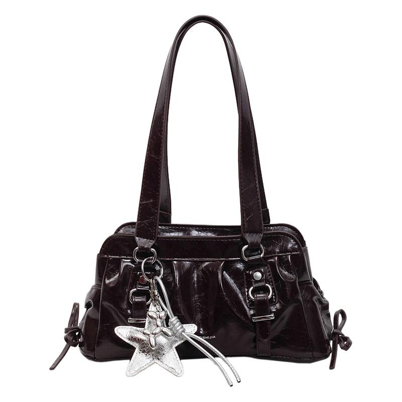 Luxury Brand Bag Retro Women s Shoulder Bags Fashiable Pleated PU Handbag Temperament Commuter Underarm Bag with Star Pendant (20cm<Max Length<30cm)
Luxury Brand Bag Retro Women s Shoulder Bags Fashiable Pleated PU Handbag Temperament Commuter Underarm Bag with Star Pendant (20cm<Max Length<30cm)